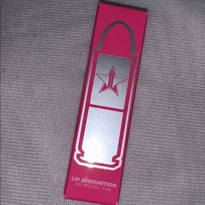 Jeffree star lip ammunition in the shade redrum
